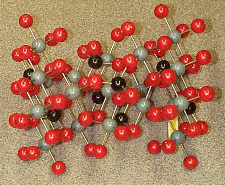 molecule model - chemical formulas for gemstones