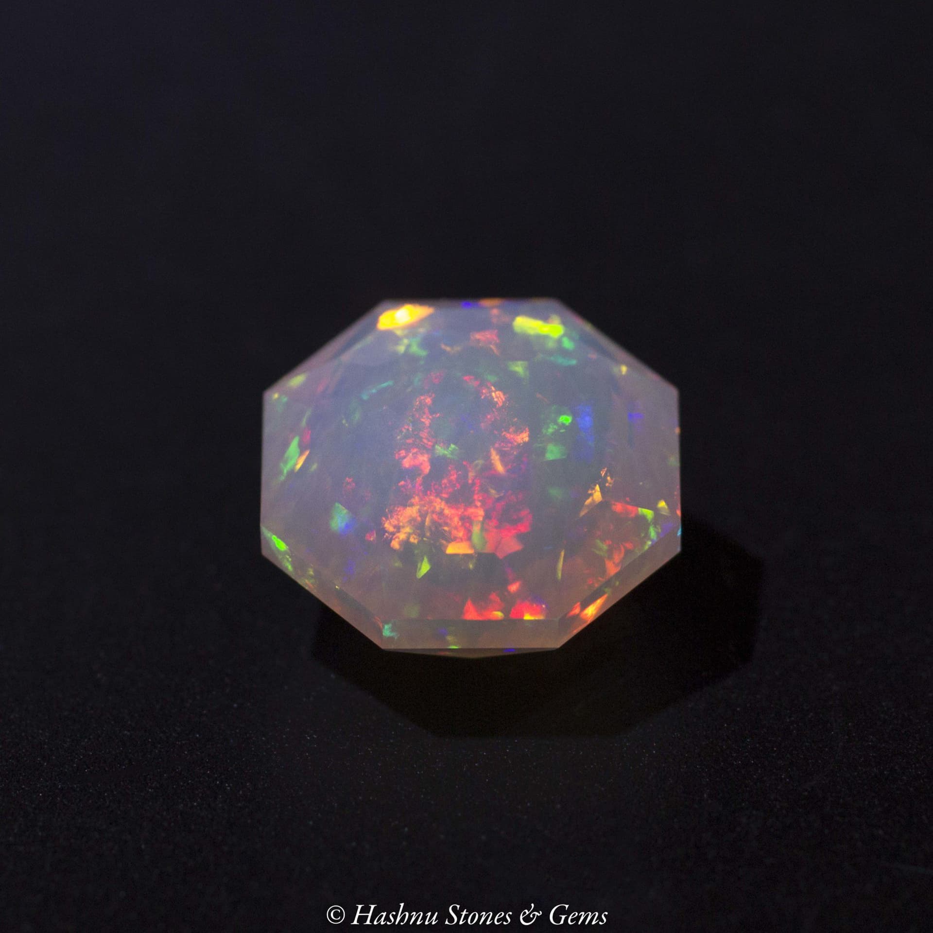 faceted Welo opal - opal symbolism