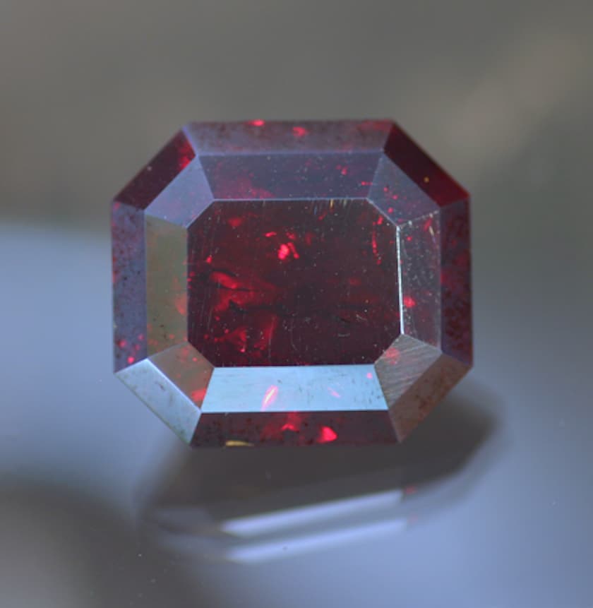 step-cut cuprite - idiochromatic gems