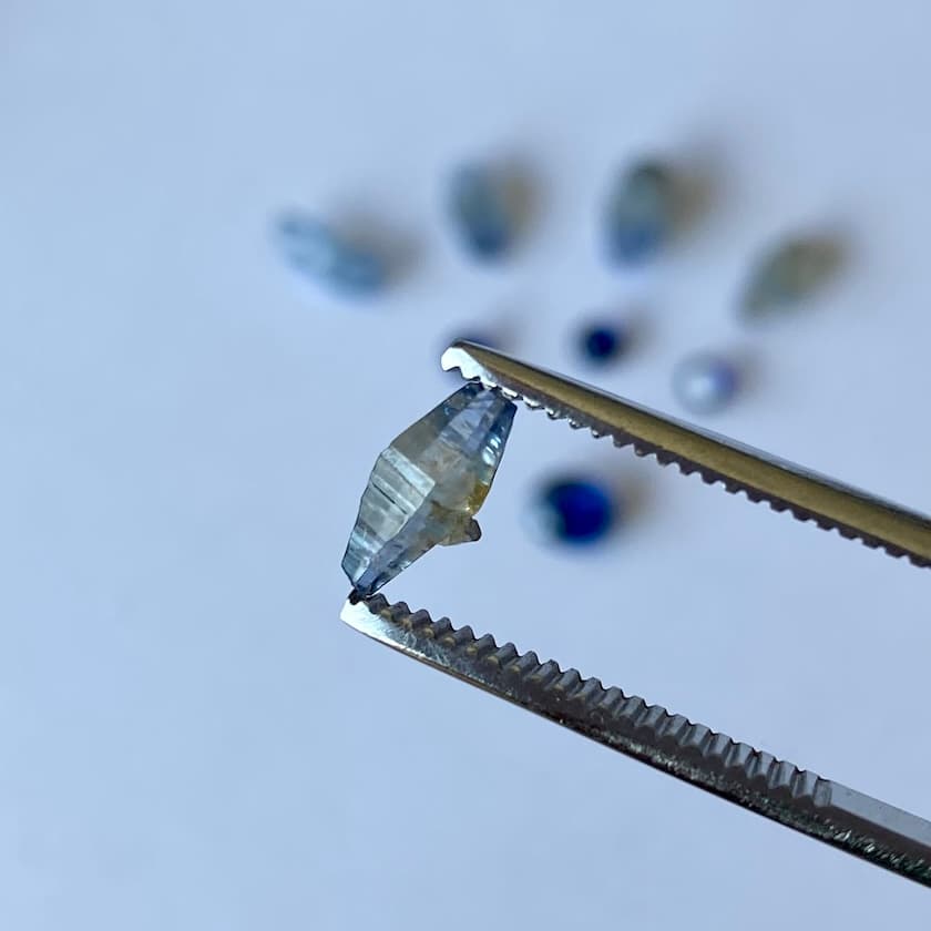 Corundum crystals and gems - oxides