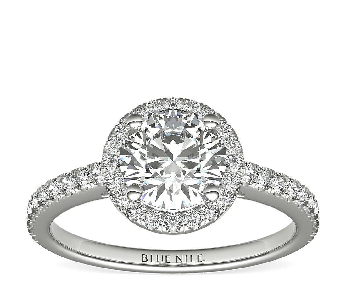 Classic Halo Diamond Engagement Ring Blue Nile