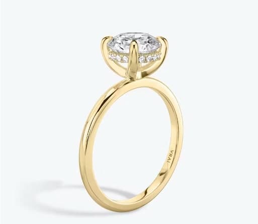 The Classic Hidden Halo Round Brilliant Engagement Ring VRAI