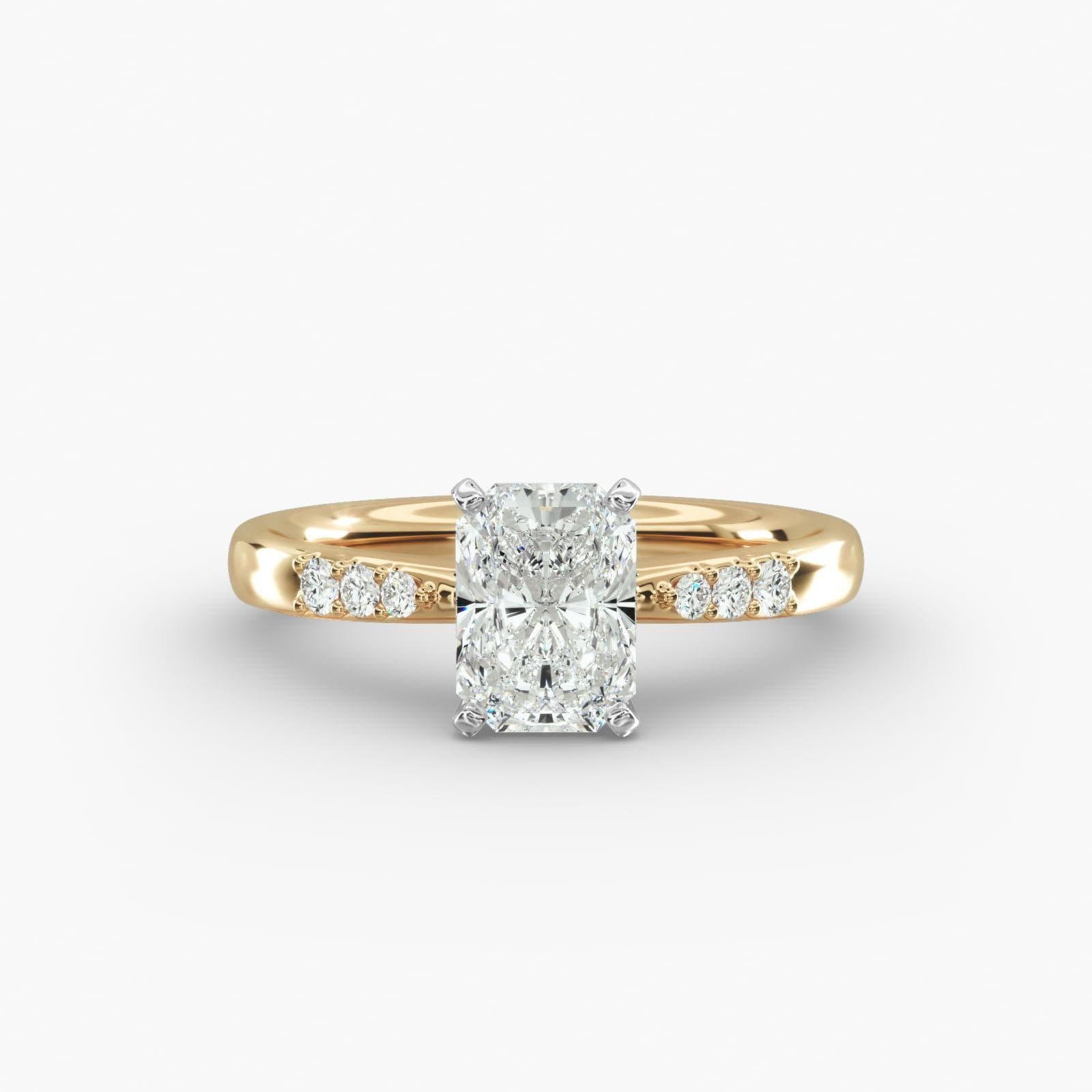 Petite Diamond Engagement Ring in 18k Yellow Gold Blue Nile